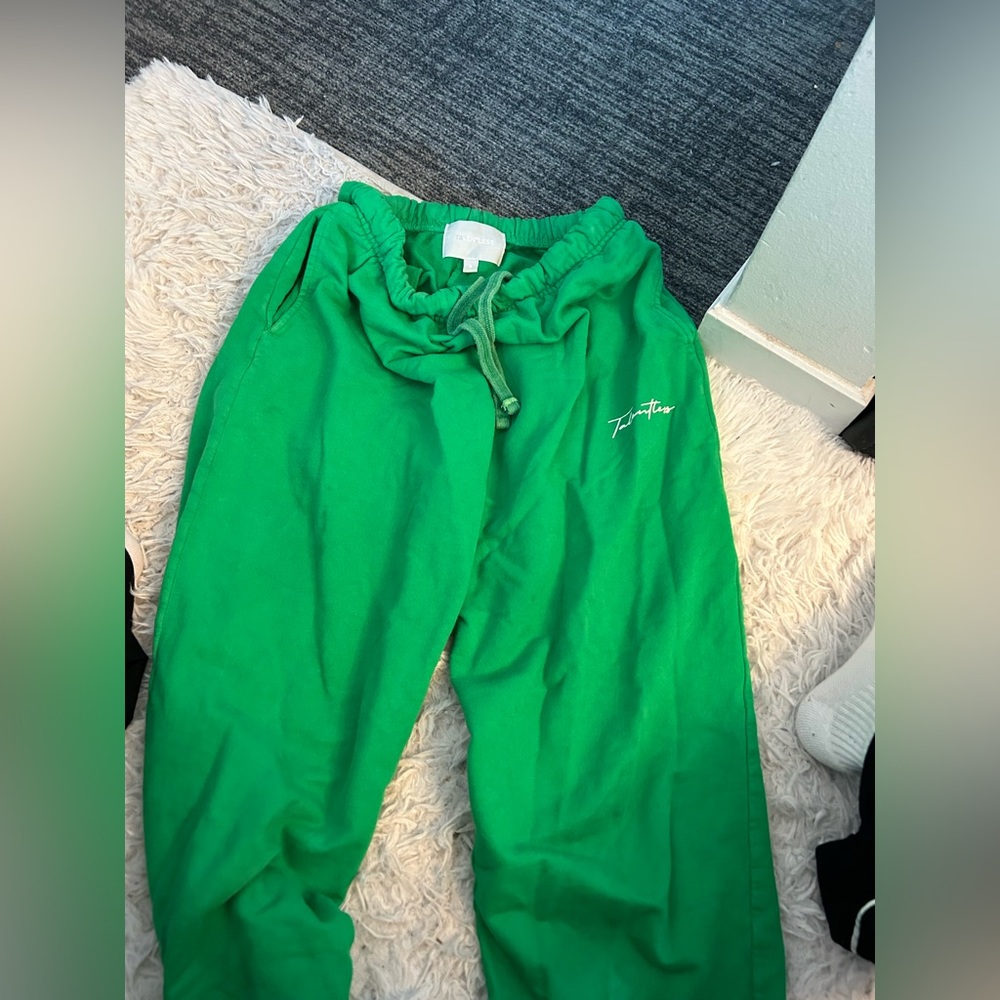 Talentless Scripted Logo Green Adjustable Sweatpa… - image 2